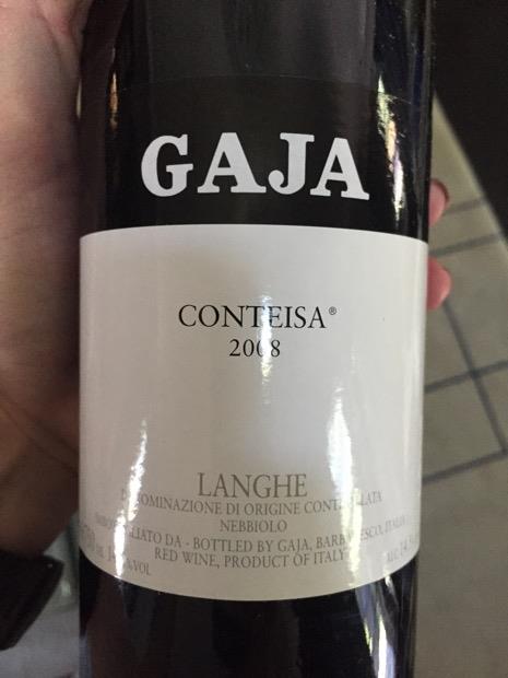 ガヤ　コンテイザ　2008 2008 Gaja Langhe Nebbiolo Conteisa - CellarTracker