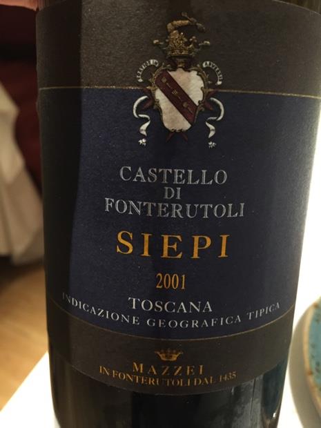 2001 Marchesi Mazzei Castello di Fonterutoli Siepi Toscana IGT