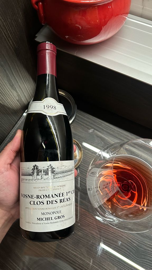 Michel Gros Vosne-Romanée 1998 750ml 1998 Domaine Michel Gros Vosne-Romanée 1er Cru Clos des Réas