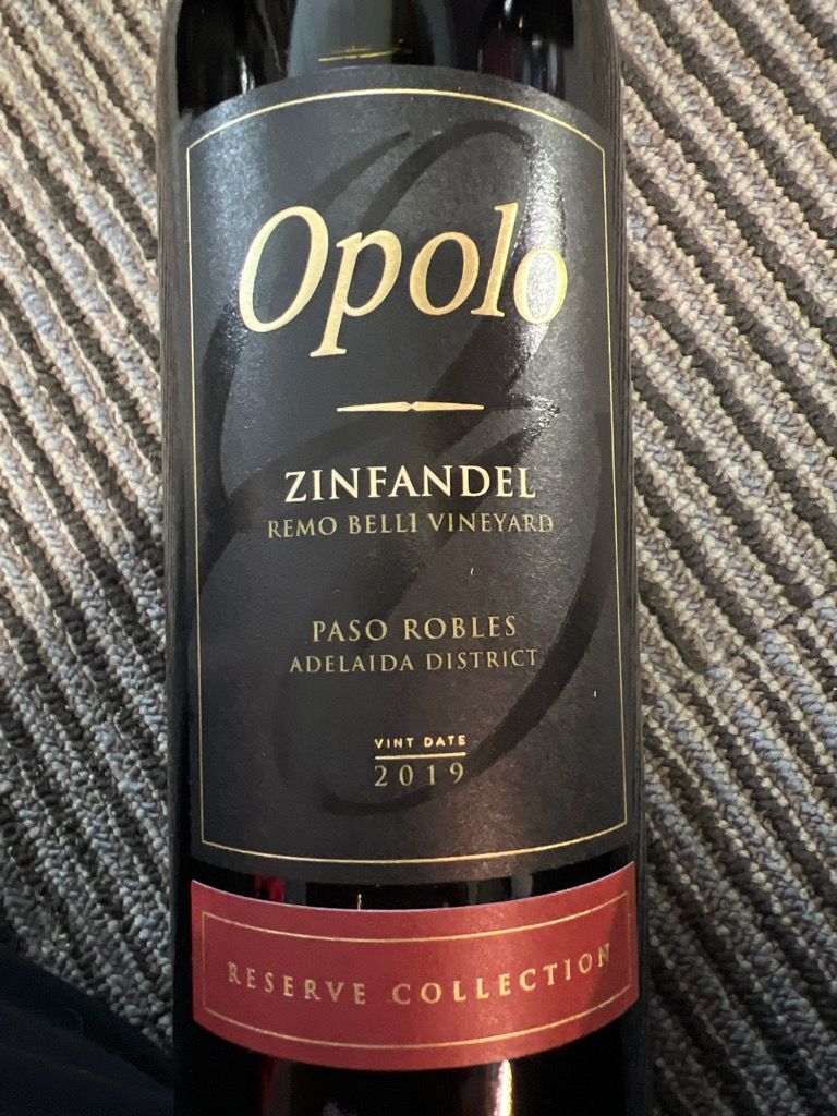 2019 Opolo Zinfandel Remo Belli USA California Central Coast Paso 2019-opolo-zinfandel-remo-belli-usa-california-central-coast-paso