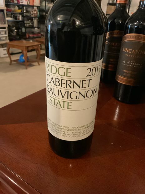 2013 Ridge Cabernet Sauvignon Estate - CellarTracker