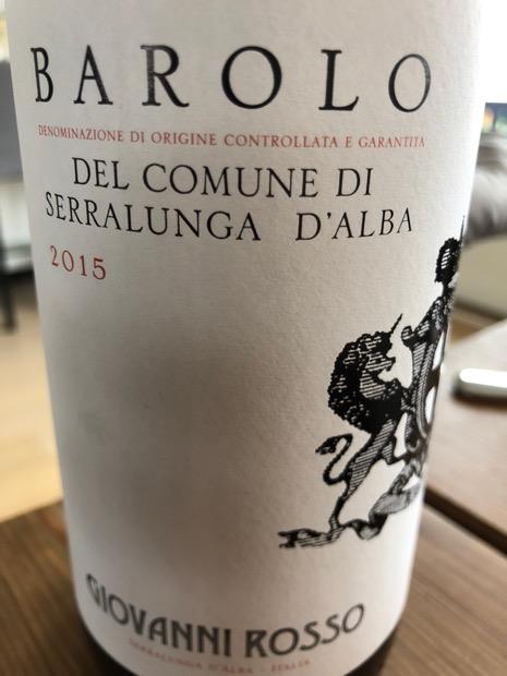 2015 Giovanni Rosso Barolo Serralunga d'Alba, Italy, Piedmont, Langhe ...