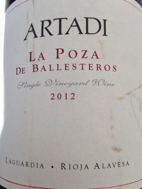 2009 Artardi Rioja La Poza De Ballesteros Single Vineyard Wine