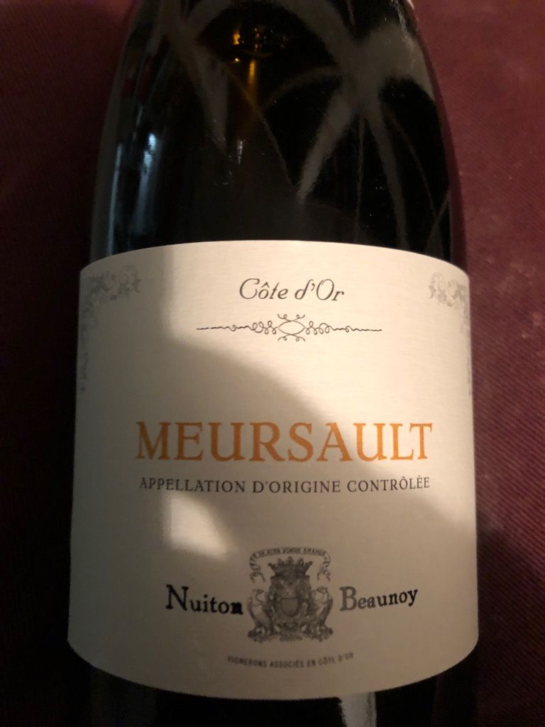 2019 Nuiton-Beaunoy Meursault, France, Burgundy, Côte De Beaune ...