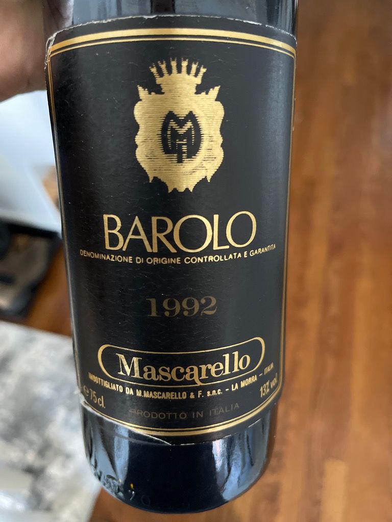 1992 Michele Mascarello Figli Barolo CellarTracker