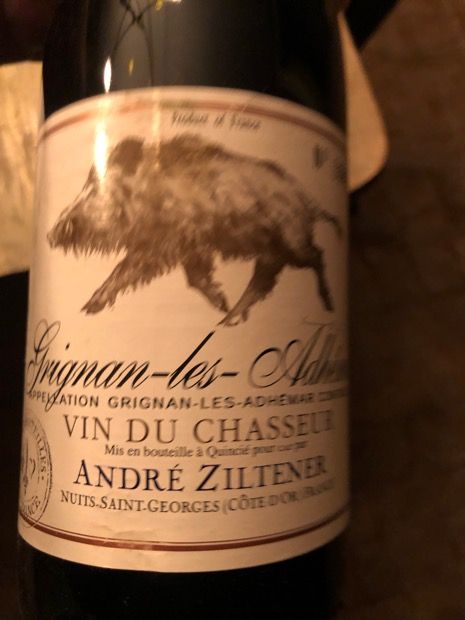 2021 Andr Ziltener Grignan les Adh mar Vin du Chasseur