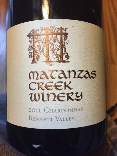 2011 Matanzas Creek Winery Chardonnay Bennett Valley, USA, California ...