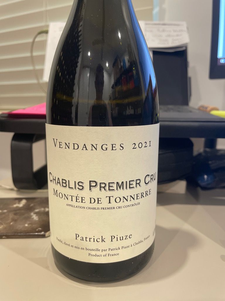2021 Patrick Piuze Chablis 1er Cru Montée de Tonnerre, France, Burgundy ...