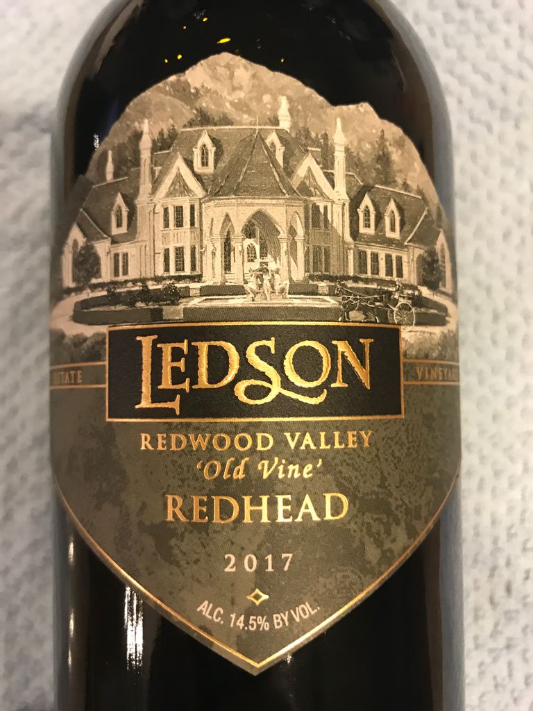 2017 Ledson Zinfandel Redhead Estate Vineyard Redwood Valley, USA