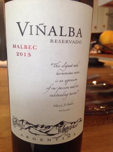 Vinalba reserve Malbec glass 750ml (7798000212945)
