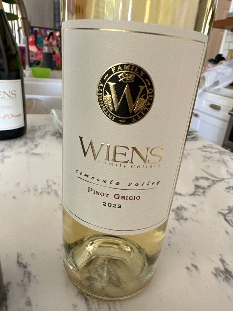 2022 Wiens Family Cellars Pinot Grigio, USA, California, South Coast
