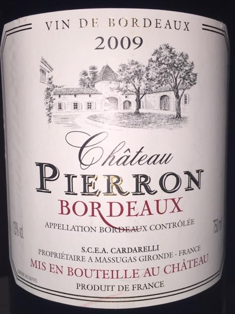 Pierron Château Bordeaux 2009 CellarTracker -