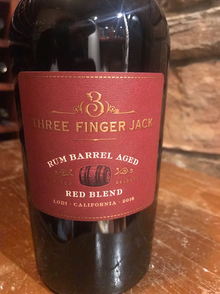 2020 Three Finger Jack Rum Barrel Aged Red Blend