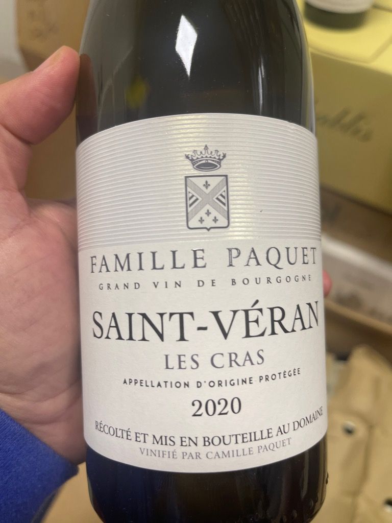 2019 Famille Paquet Saint Véran En Crèches, France, Burgundy, Mâconnais
