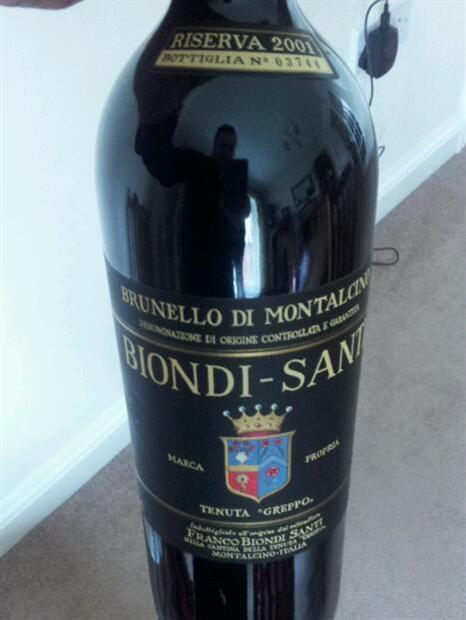 ビオンディサンティ リゼルヴァ2001 希少 2001 Tenuta Greppo (Biondi-Santi) Brunello di Montalcino Riserva