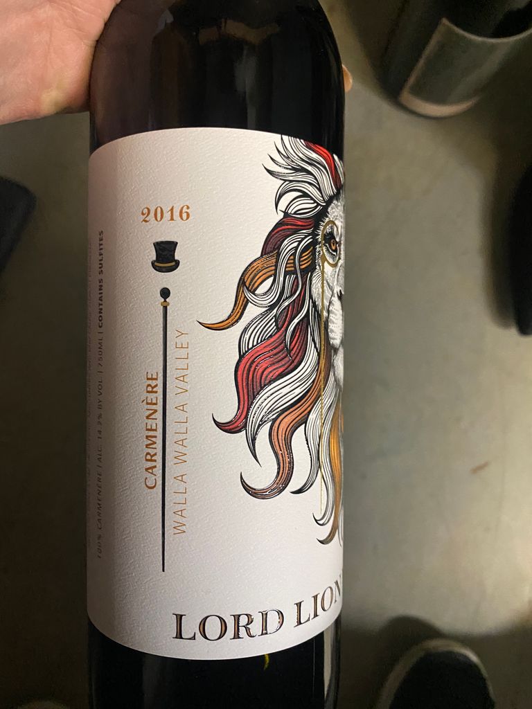 2016 Lord Lion Winery Carménère, USA, Washington, Columbia Valley