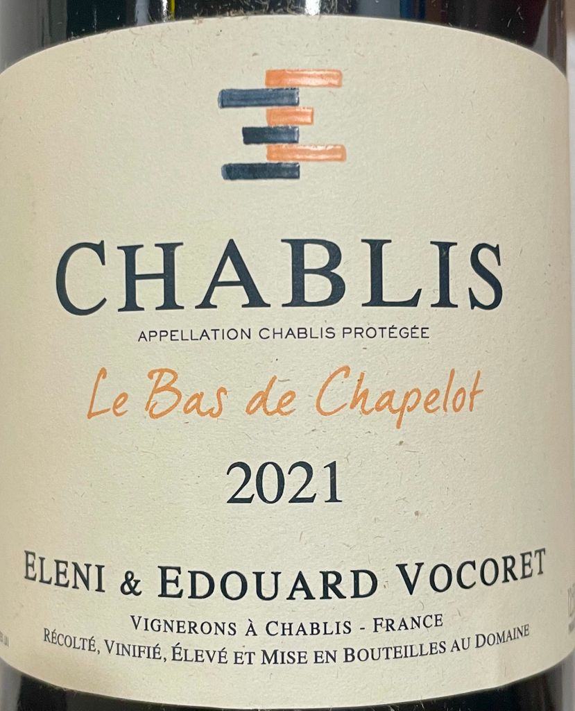 Vocoret 2021 Domaine Eleni et Edouard Vocoret Chablis Le Bas de Chapelot ...
