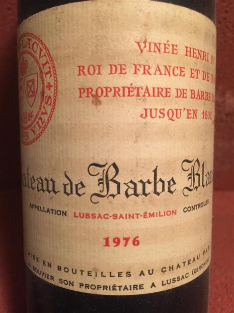 1967 Chateau De Barbe Blanche Cuvee Henri Iv France Bordeaux Libournais Lussac St Emilion Cellartracker