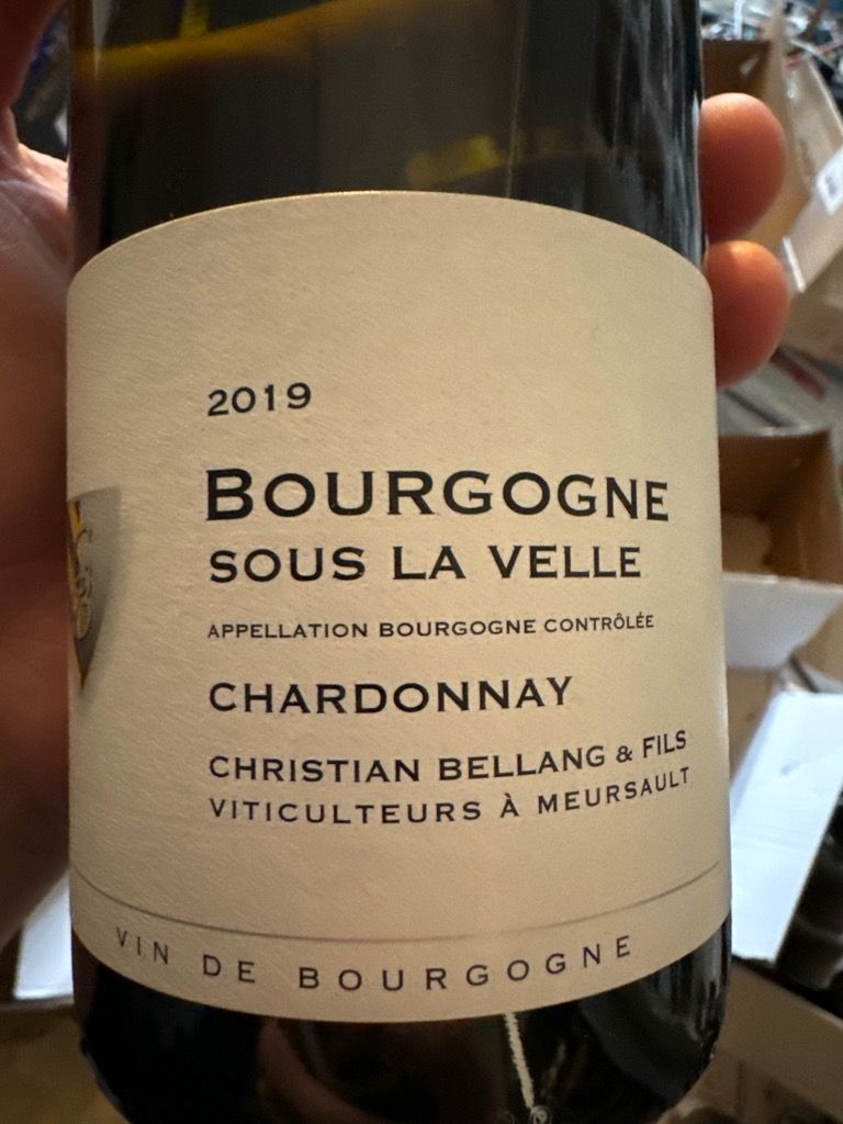 2020 Christian Bellang & Fils Bourgogne Blanc Sous La Velle, France ...