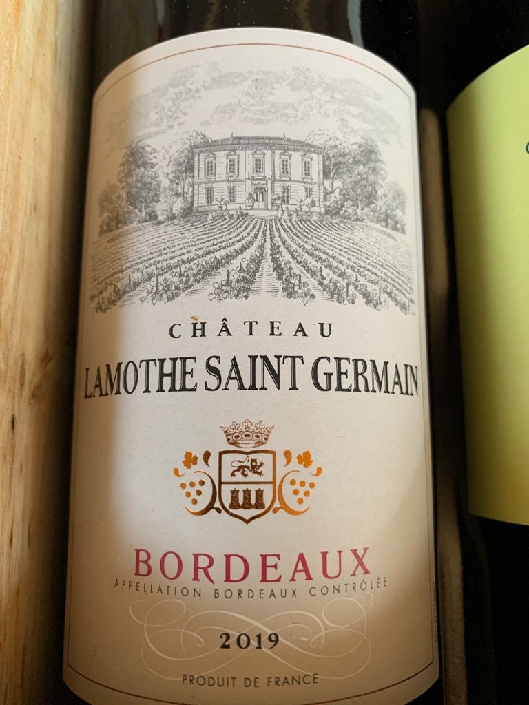 2019 Château Lamothe Saint Germain, France, Bordeaux CellarTracker