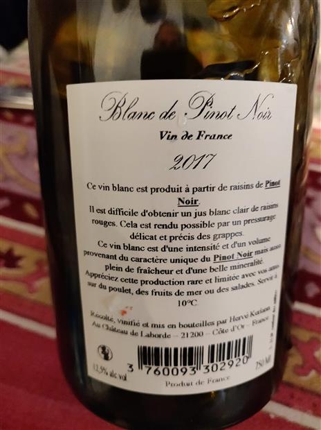 2014 Ch teau de Laborde Laborde au Chateau Blanc de Pinot Noir