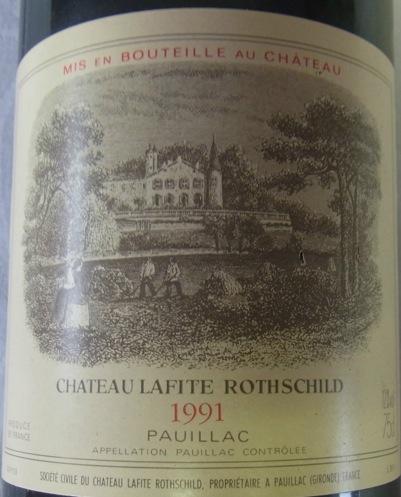 1991 Château Lafite Rothschild, France, Bordeaux, Médoc, Pauillac 