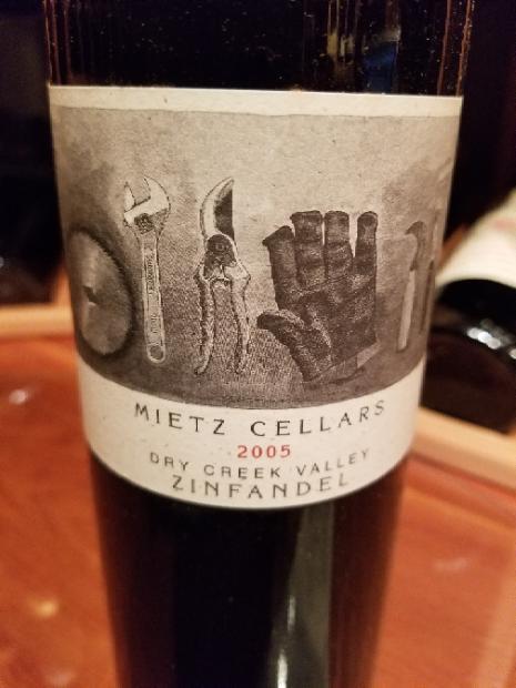 2005 Mietz Cellars Zinfandel, USA, California, Sonoma County, Dry Creek ...