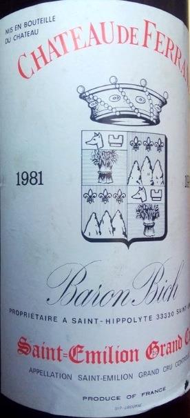 1982 Château de Ferrand - CellarTracker