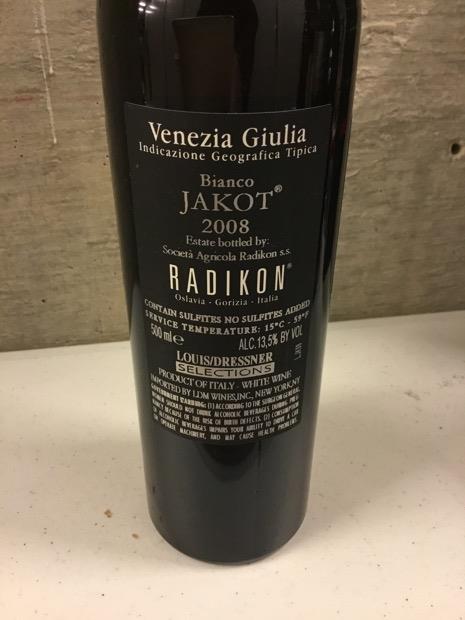ラディコン　ヤーコット2008 2008 Radikon Jakot - CellarTracker