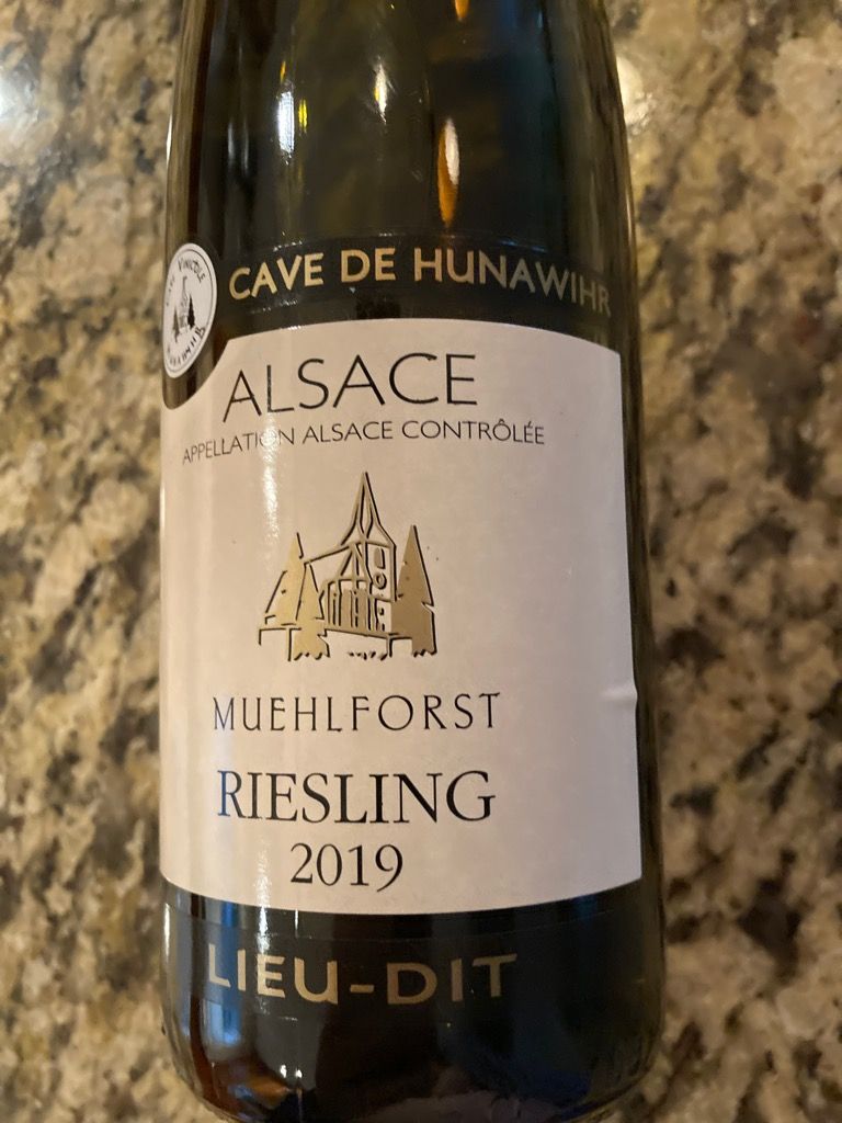 Hunawihr Riesling 2020 Cave Vinicole de Hunawihr Riesling Lieu Dit Muehlforst, France ...