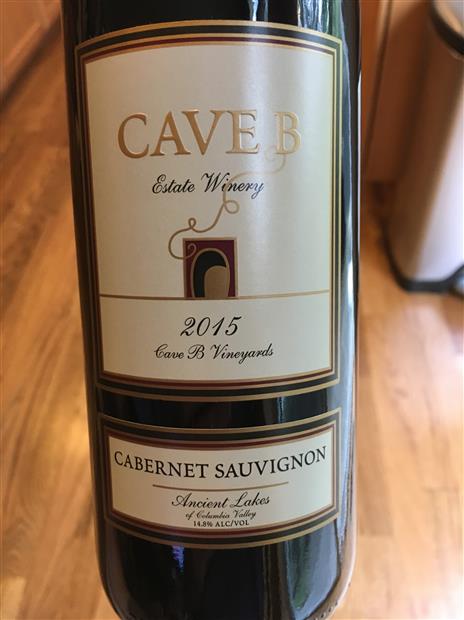 2016 Cave B Estate Winery Cabernet Sauvignon, USA, Washington, Columbia ...