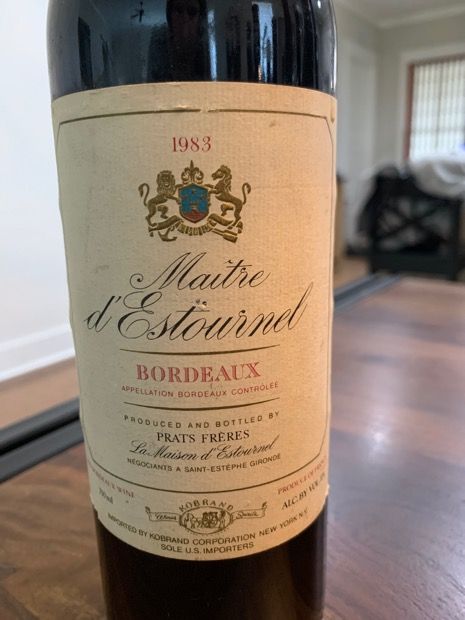 1983 Château Cos d'Estournel Maitre D'Estournel - CellarTracker