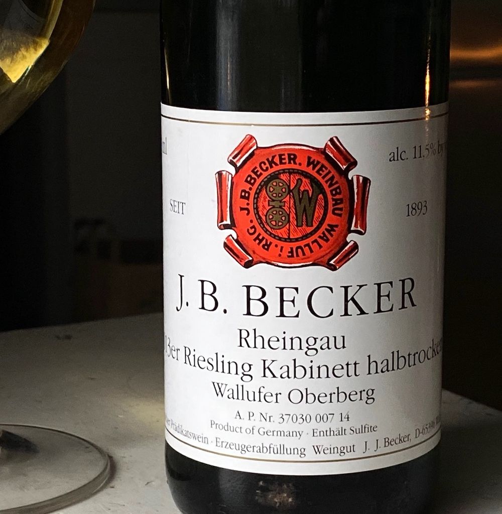 2013 J.B. Becker Wallufer Oberberg Riesling Kabinett "Halbtrocken ...