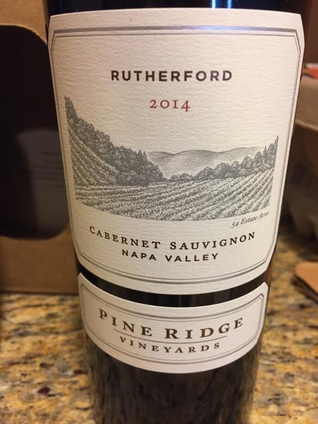 2014 Pine Ridge Vineyards Cabernet Sauvignon Rutherford ...