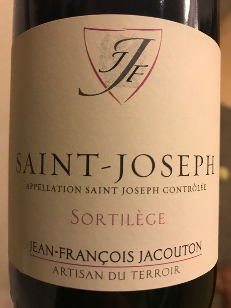 2019 JeanFrançois Jacouton St. Joseph Sortilège, France, Rhône