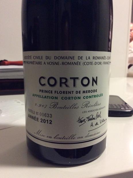 2012 Domaine de la Romanée-Conti Corton Domaine Prince Florent de