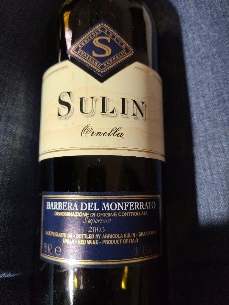 SULIN Barbera del Monferrato 2011