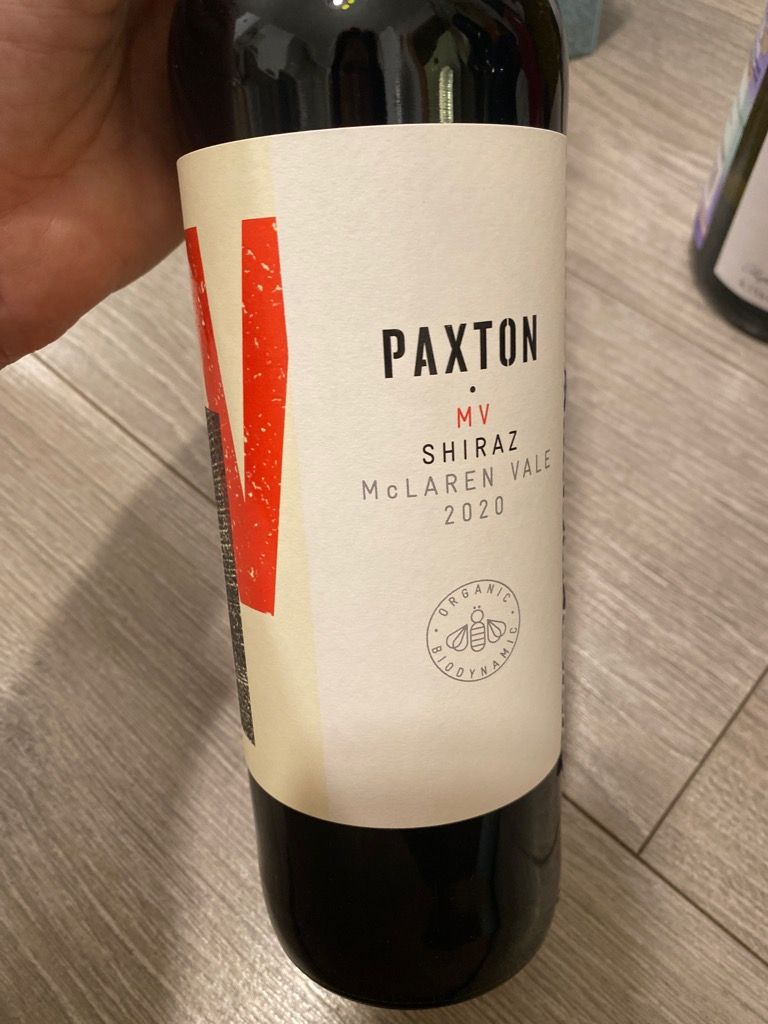 2020 Paxton Shiraz MV, Australia, South Australia, Fleurieu, McLaren ...