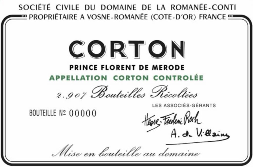 2014 Domaine de la Romanée-Conti Corton Domaine Prince Florent de