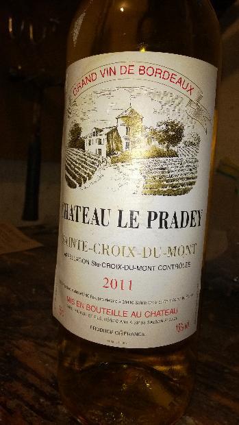 2011 Château Le Pradey, France, Bordeaux, Entre-Deux-Mers, Sainte Croix ...