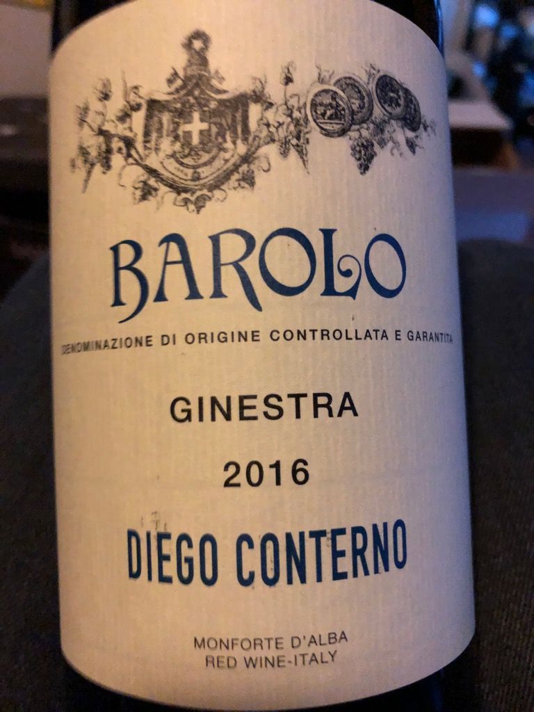 2016 Diego Conterno Barolo Ginestra, Italy, Piedmont, Langhe, Barolo ...