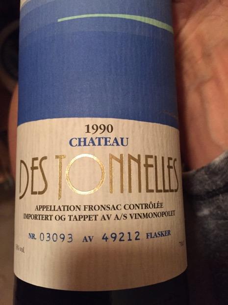 1990 Château des Tonnelles - Kunstnervin 1994 - CellarTracker