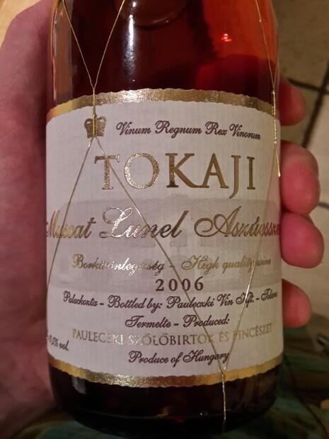 Pauleczki Szolobirtok Tokaji Muscat Lunel Aszu 6 Puttonyos