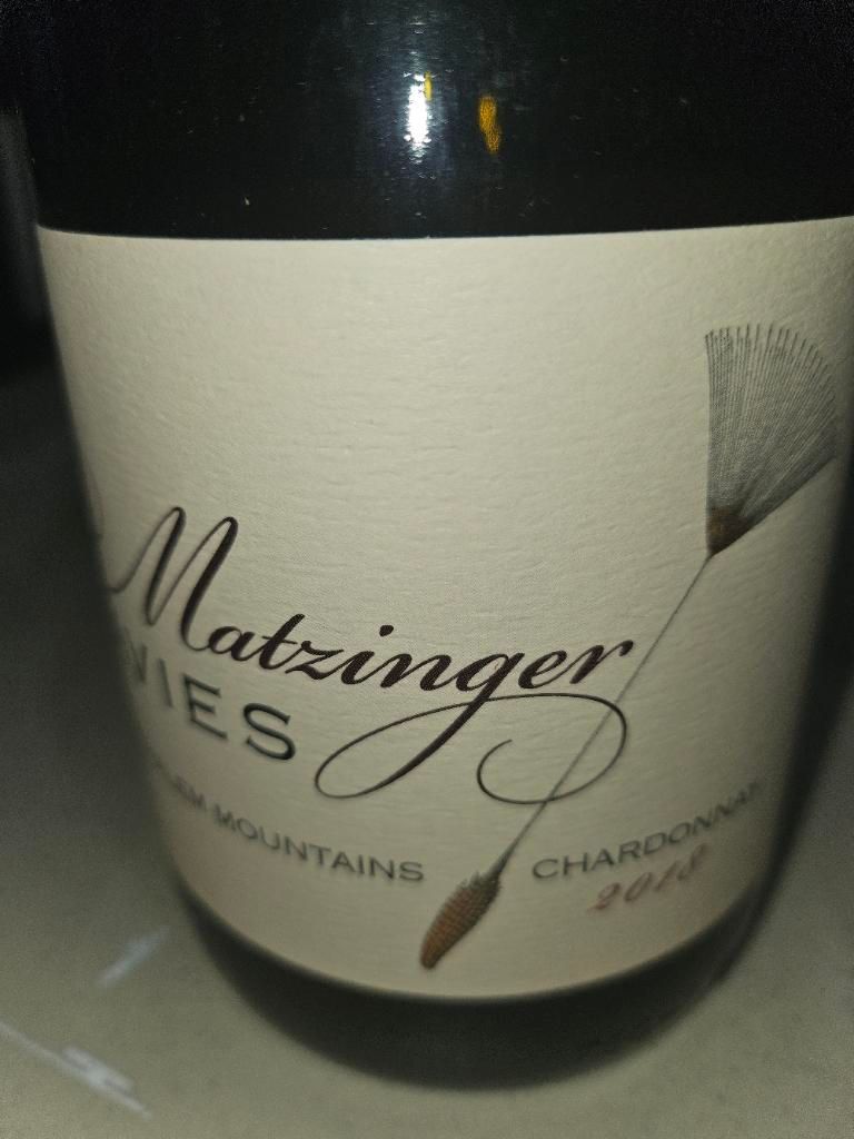 2020 Matzinger Davies Chardonnay Chehalem Mountains, USA, Oregon ...