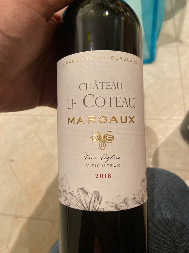 2018 Château Le Coteau France Bordeaux Médoc Margaux Cellartracker