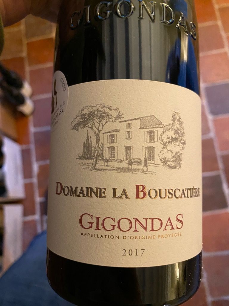 2017 Domaine la Bouscatiere Gigondas, France, Rhône, Southern Rhône
