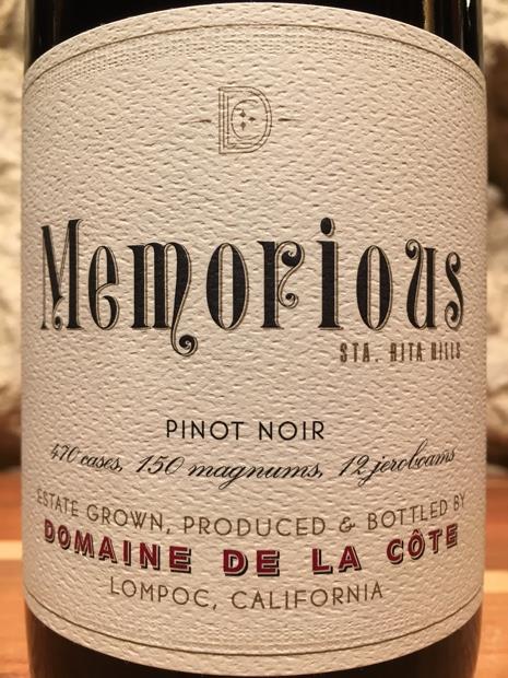 2014 Domaine de la Côte Pinot Noir Memorious - CellarTracker