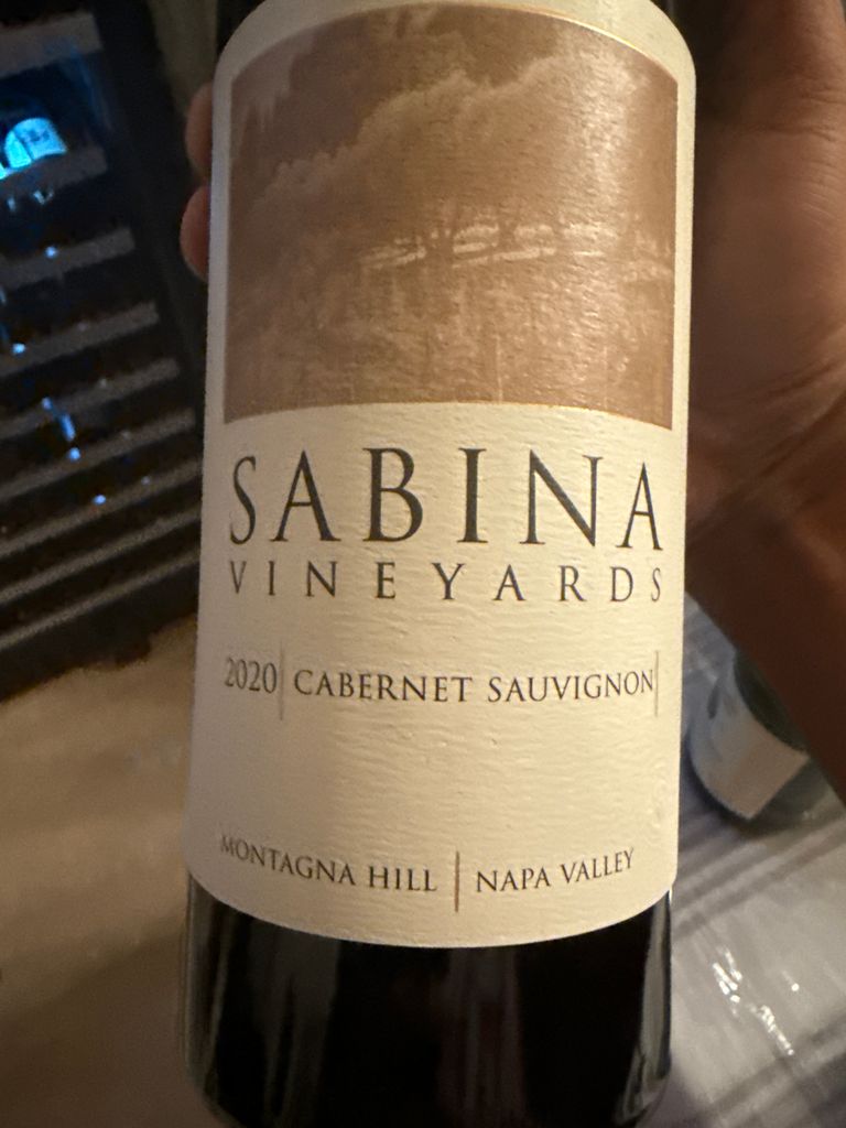 2020 Sabina Vineyards Cabernet Sauvignon Montagna Hill - CellarTracker