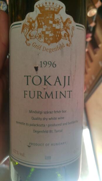 2000 Grof Degenfeld Furmint Tokaji Dry - CellarTracker