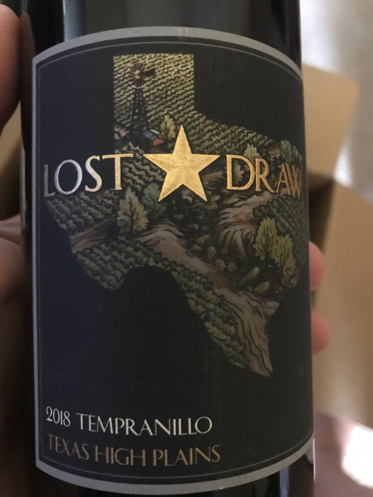 2018 Lost Draw Cellars Tempranillo, USA, Texas, Texas High Plains